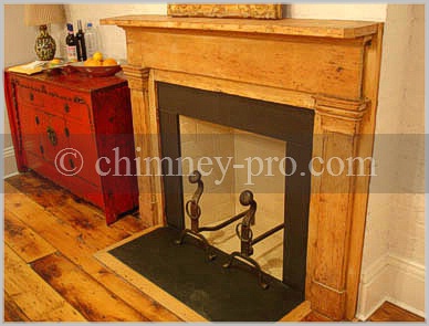 Kitchen Fireplace-Colonial Style