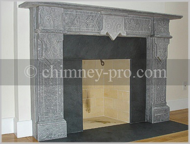Fully Restored Masonry Fireplace and Marble Mantel