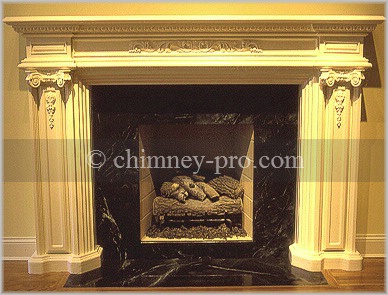 Professionaly Restored Fireplace and Mantel